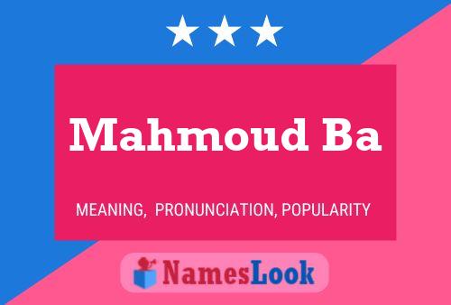 Mahmoud Ba Name Poster