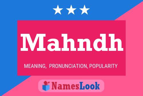 Mahndh Name Poster