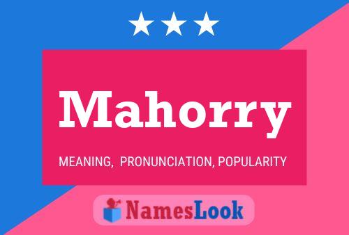 Mahorry Name Poster