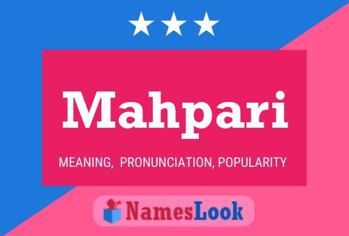 Mahpari Name Poster