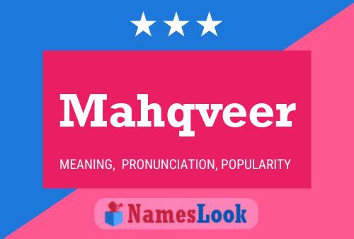 Mahqveer Name Poster