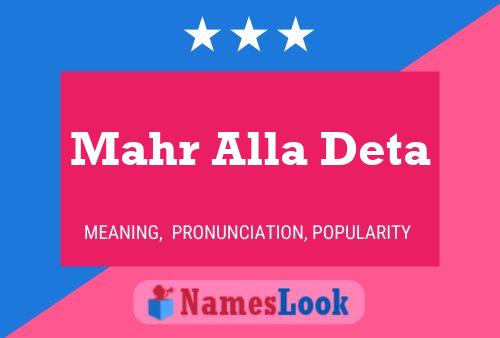 Mahr Alla Deta Name Poster