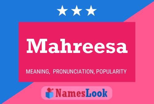 Mahreesa Name Poster