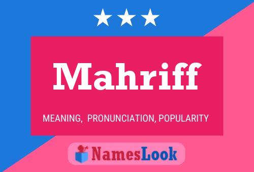 Mahriff Name Poster