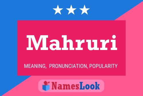 Mahruri Name Poster