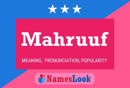 Mahruuf Name Poster