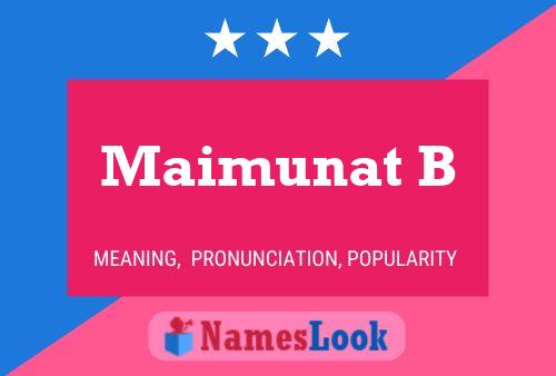 Maimunat B Name Poster