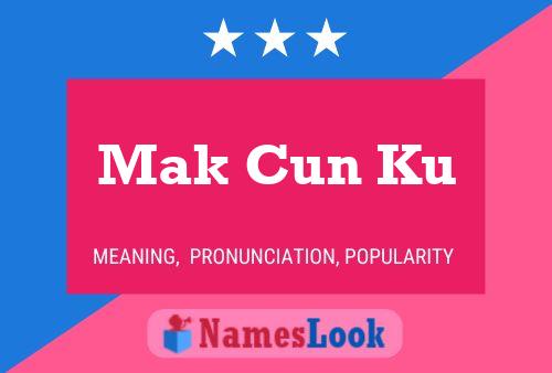 Mak Cun Ku Name Poster