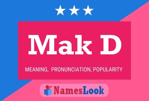 Mak D Name Poster