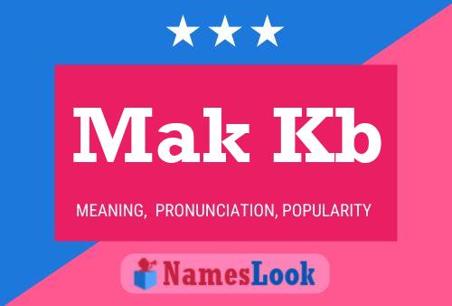 Mak Kb Name Poster