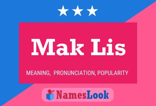 Mak Lis Name Poster