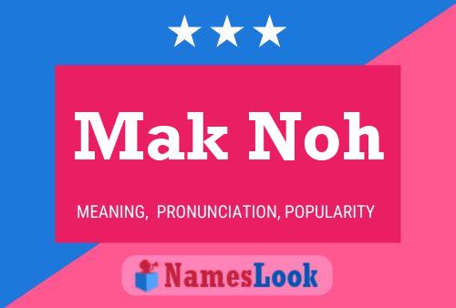 Mak Noh Name Poster