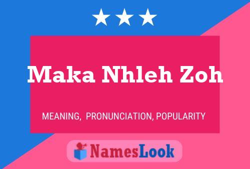 Maka Nhleh Zoh Name Poster