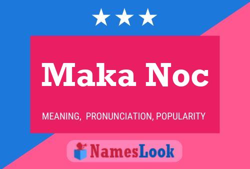 Maka Noc Name Poster