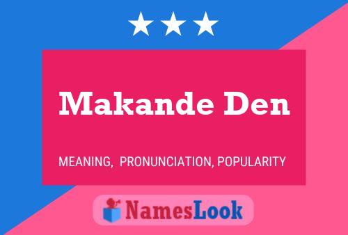 Makande Den Name Poster