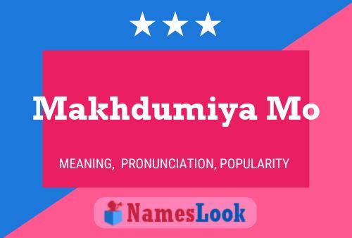 Makhdumiya Mo Name Poster