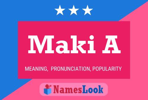 Maki A Name Poster