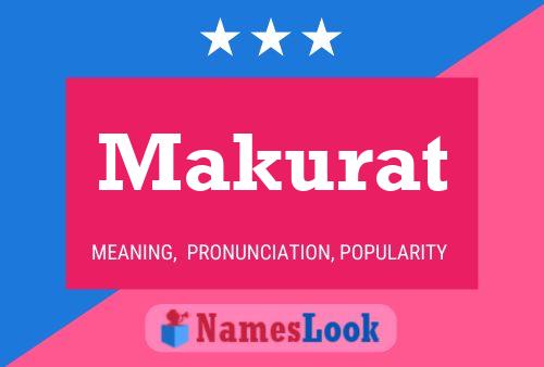 Makurat Name Poster