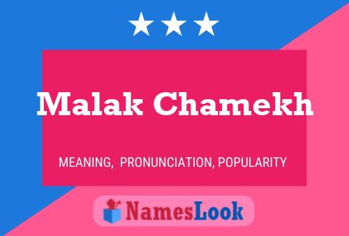 Malak Chamekh Name Poster