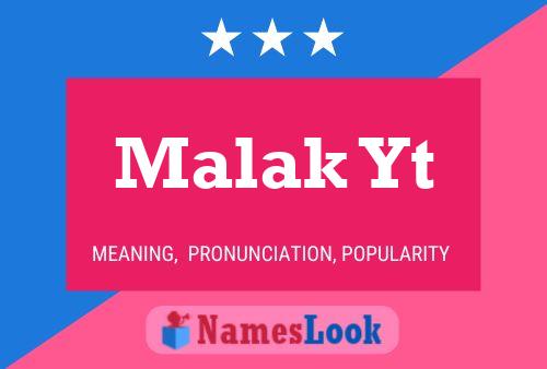 Malak Yt Name Poster