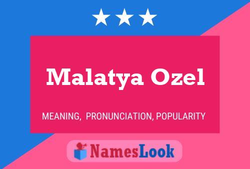 Malatya Ozel Name Poster