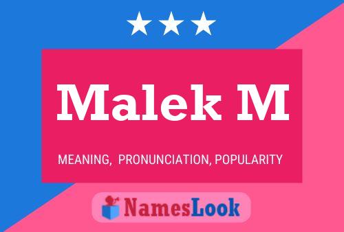 Malek M Name Poster