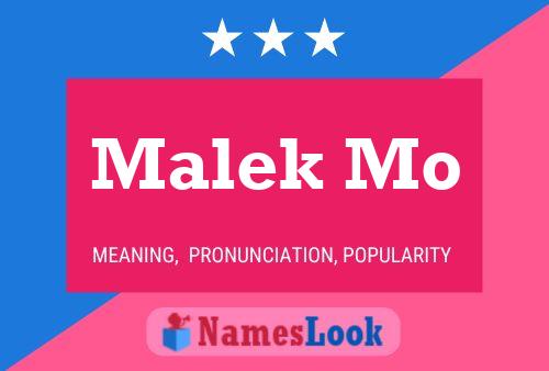 Malek Mo Name Poster