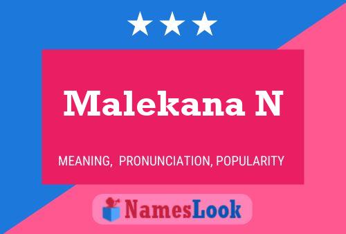 Malekana N Name Poster