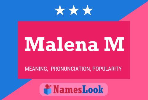 Malena M Name Poster