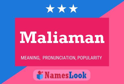 Maliaman Name Poster