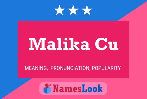 Malika Cu Name Poster