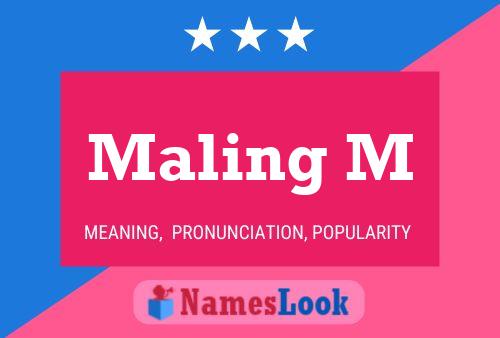 Maling M Name Poster