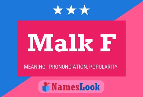 Malk F Name Poster