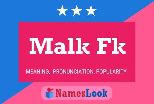 Malk Fk Name Poster