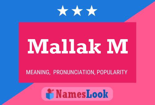 Mallak M Name Poster