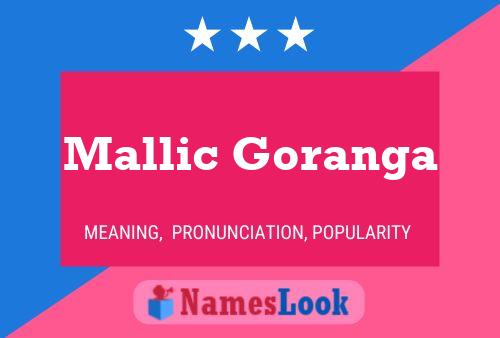 Mallic Goranga Name Poster