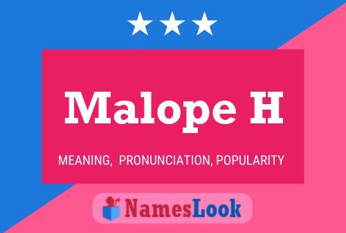 Malope H Name Poster