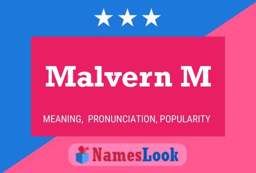 Malvern M Name Poster