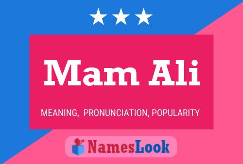 Mam Ali Name Poster