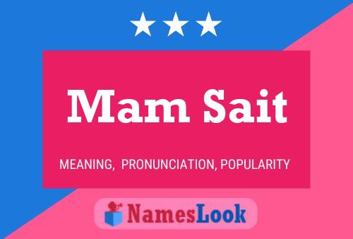 Mam Sait Name Poster