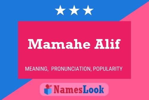 Mamahe Alif Name Poster