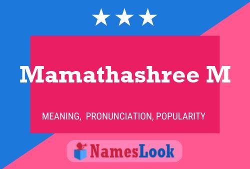 Mamathashree M Name Poster