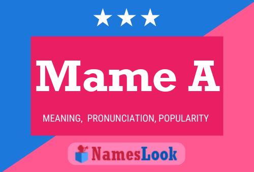 Mame A Name Poster