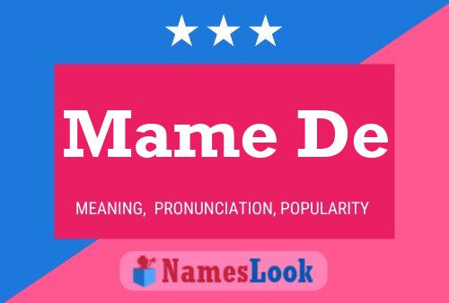 Mame De Name Poster