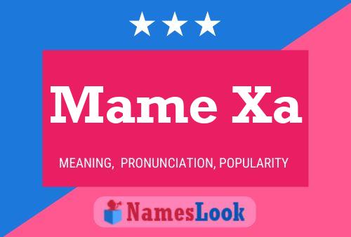 Mame Xa Name Poster