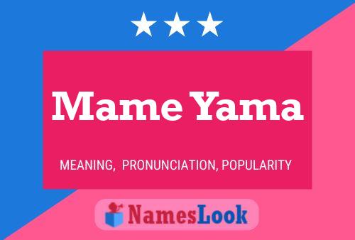 Mame Yama Name Poster