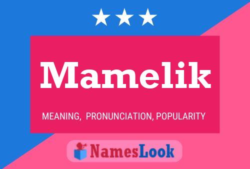 Mamelik Name Poster