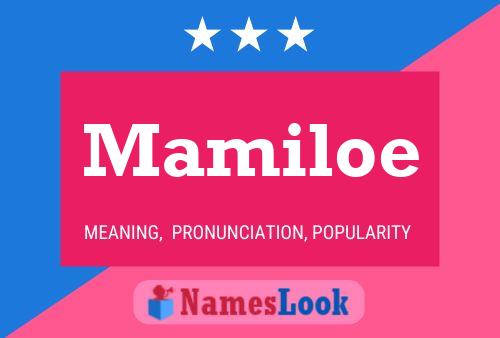 Mamiloe Name Poster