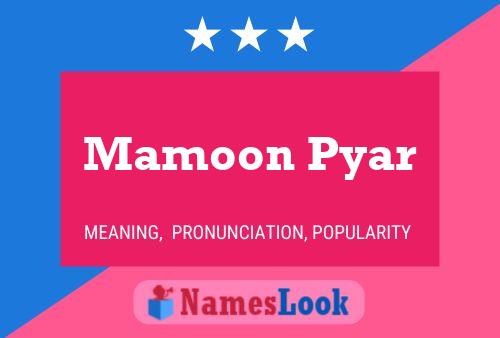 Mamoon Pyar Name Poster