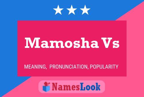 Mamosha Vs Name Poster